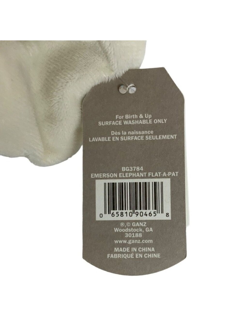 Baby Ganz Emerson Elephant Flat A Pat Lovey Security Blanket Soft Baby Gift NEW - Picture 4 of 6